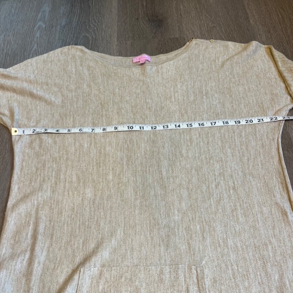 Lilly Pulitzer Jupiter Sweater Dress Cotton Modal Wool PB Camel Heather L - Picture 4 of 11